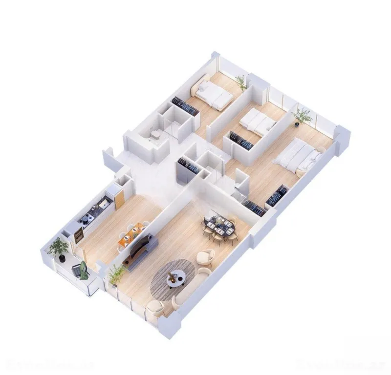 Satılır 4 otaqlı Mənzil Yeni tikili 129 m² Bakmil m. - şəkil 2