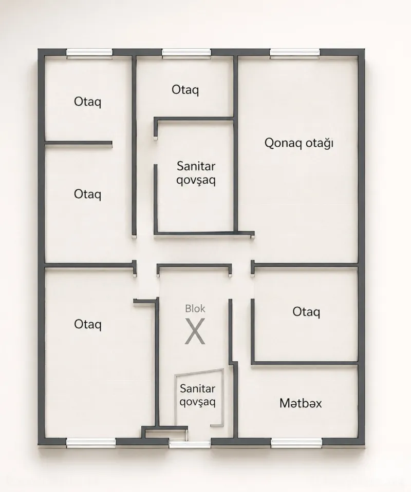 Kirayə verilir 6 otaqlı Mənzil Köhnə tikili 230 m² Nizami m. - şəkil 15