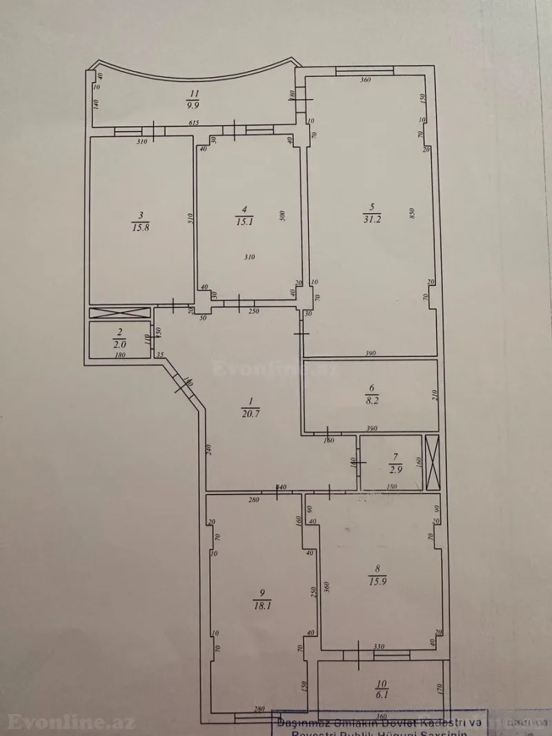 Satılır 4 otaqlı Mənzil Yeni tikili 155 m² Nəriman Nərimanov m. - şəkil 2