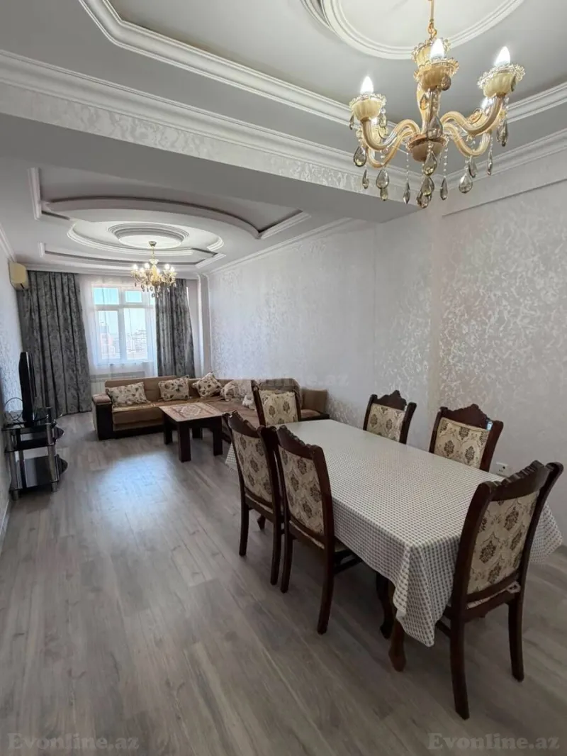Kirayə verilir 3 otaqlı Mənzil Yeni tikili 130 m² 8 Noyabr m. - şəkil 2