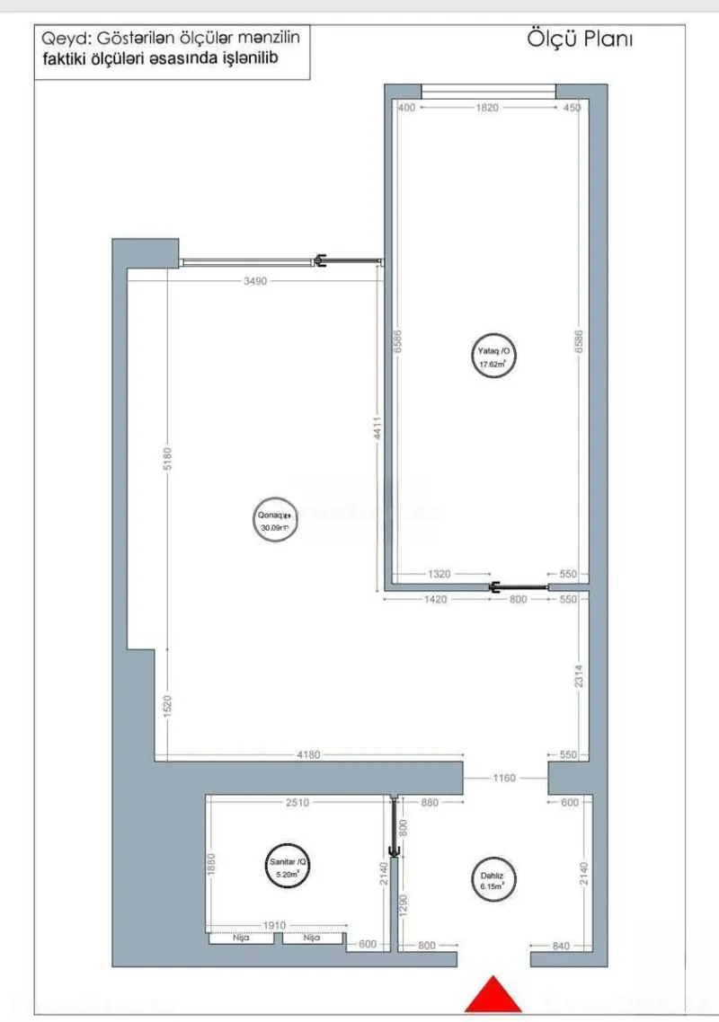 Satılır 2 otaqlı Mənzil Yeni tikili 76 m² Xətai r. - şəkil 3