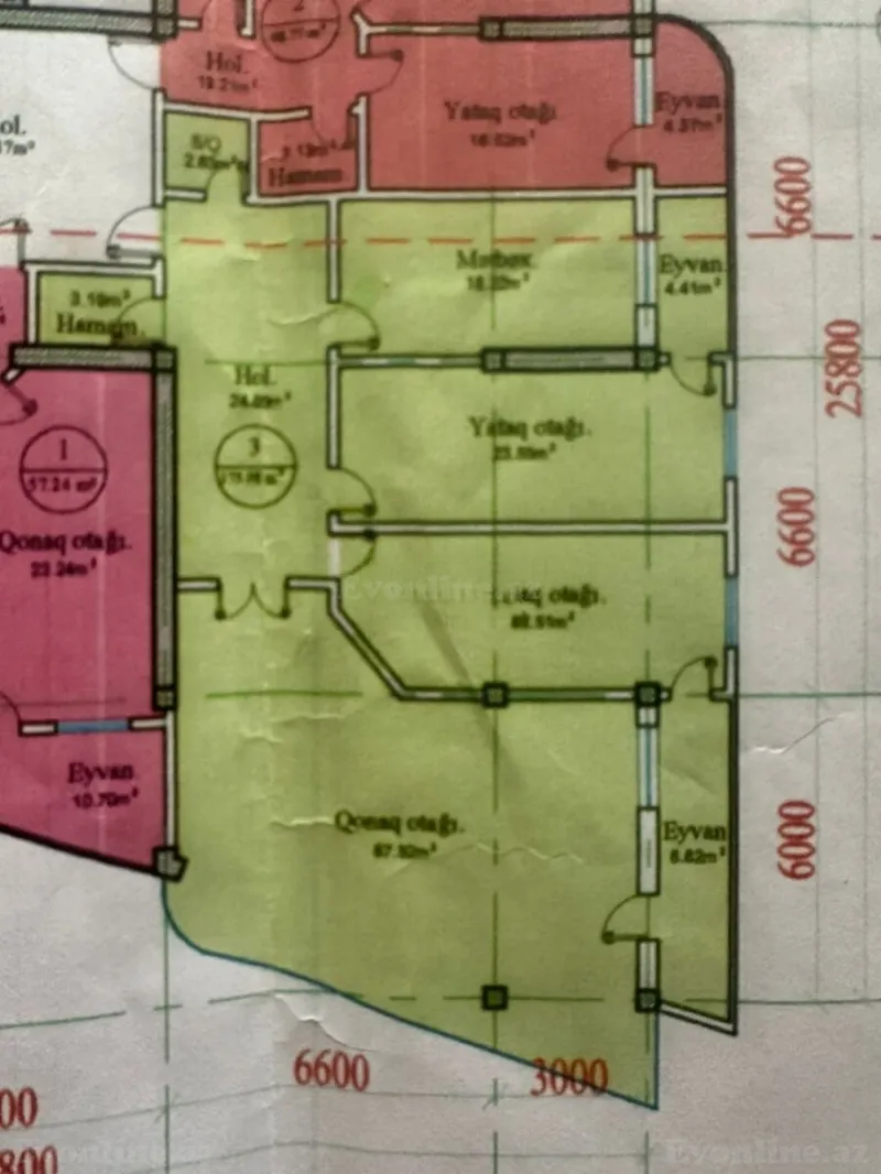 Satılır 4 otaqlı Mənzil Yeni tikili 175 m² Elmlər Akademiyası m. - şəkil 6