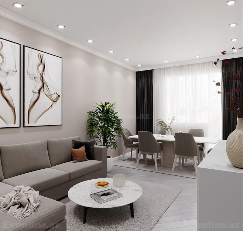 3 otaqlı Mənzil 81 m² Memar Əcəmi m. Satılır