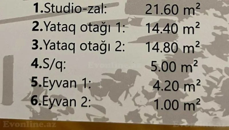 Satılır 3 otaqlı Mənzil Yeni tikili 61 m² Bakıxanov - şəkil 3