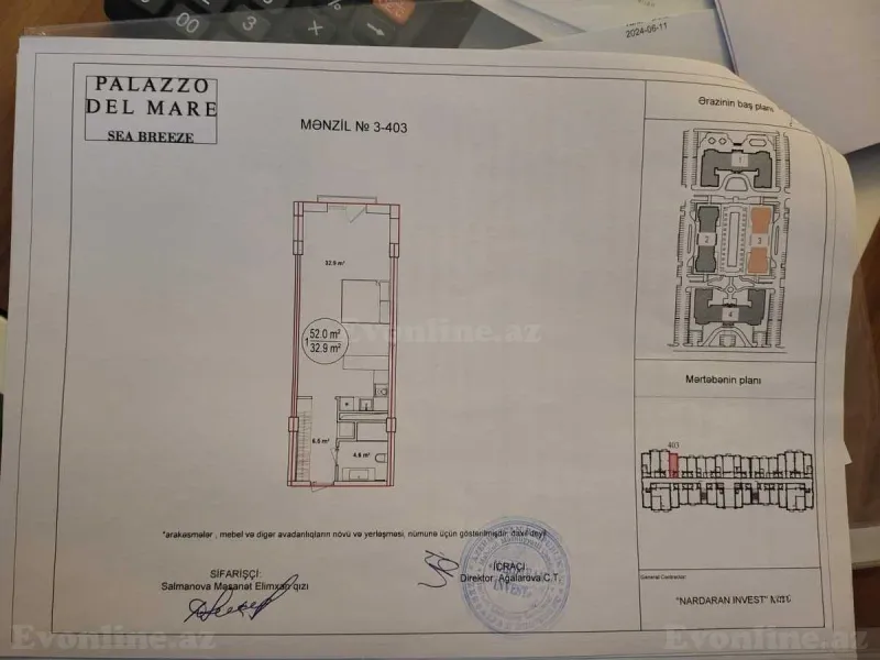 Satılır 2 otaqlı Mənzil Yeni tikili 52 m² Nardaran - şəkil 3