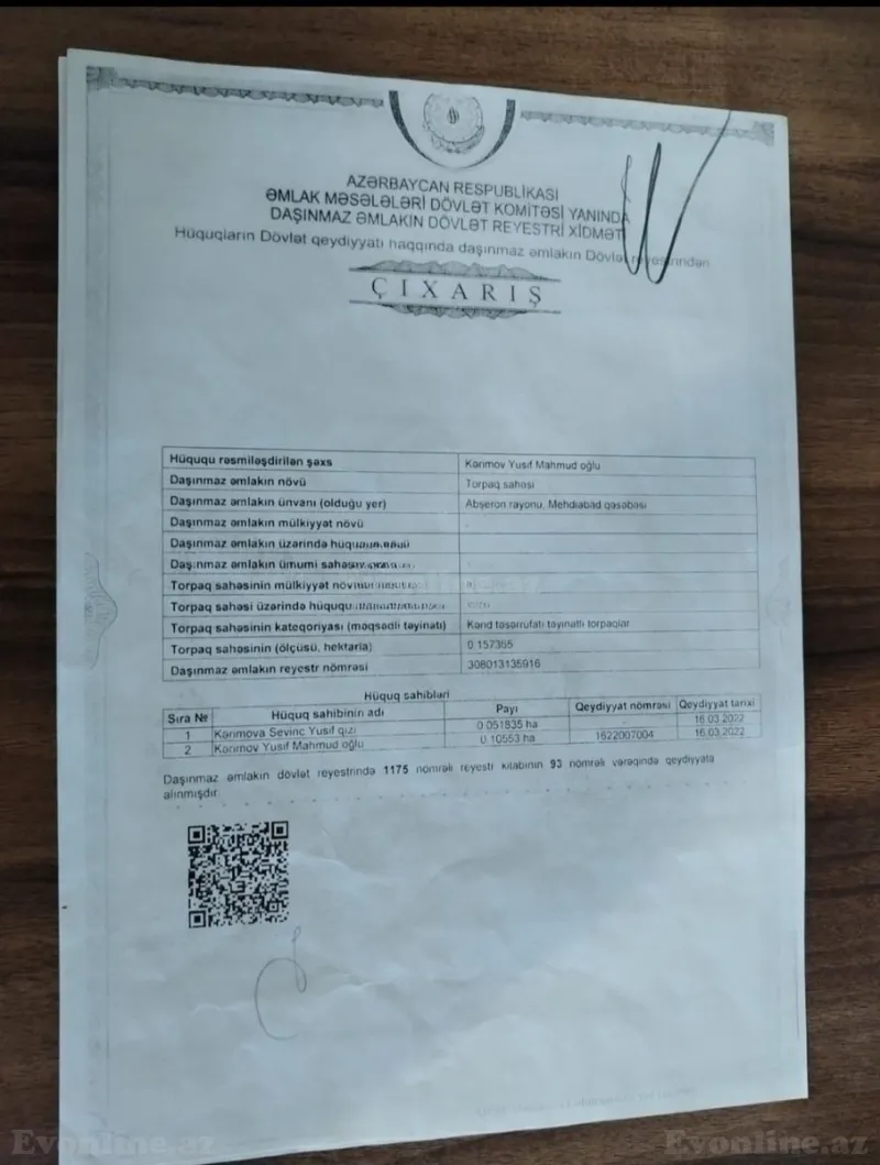 Satılır Torpaq 15 sot Mehdiabad - şəkil 3