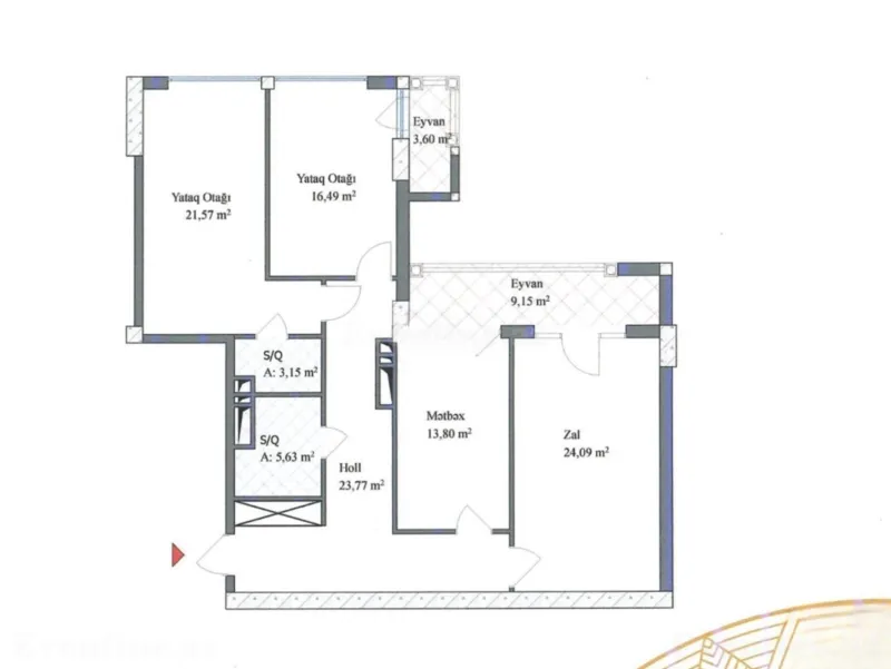 Satılır 3 otaqlı Mənzil Yeni tikili 1215 m² 28 May m. - şəkil 2