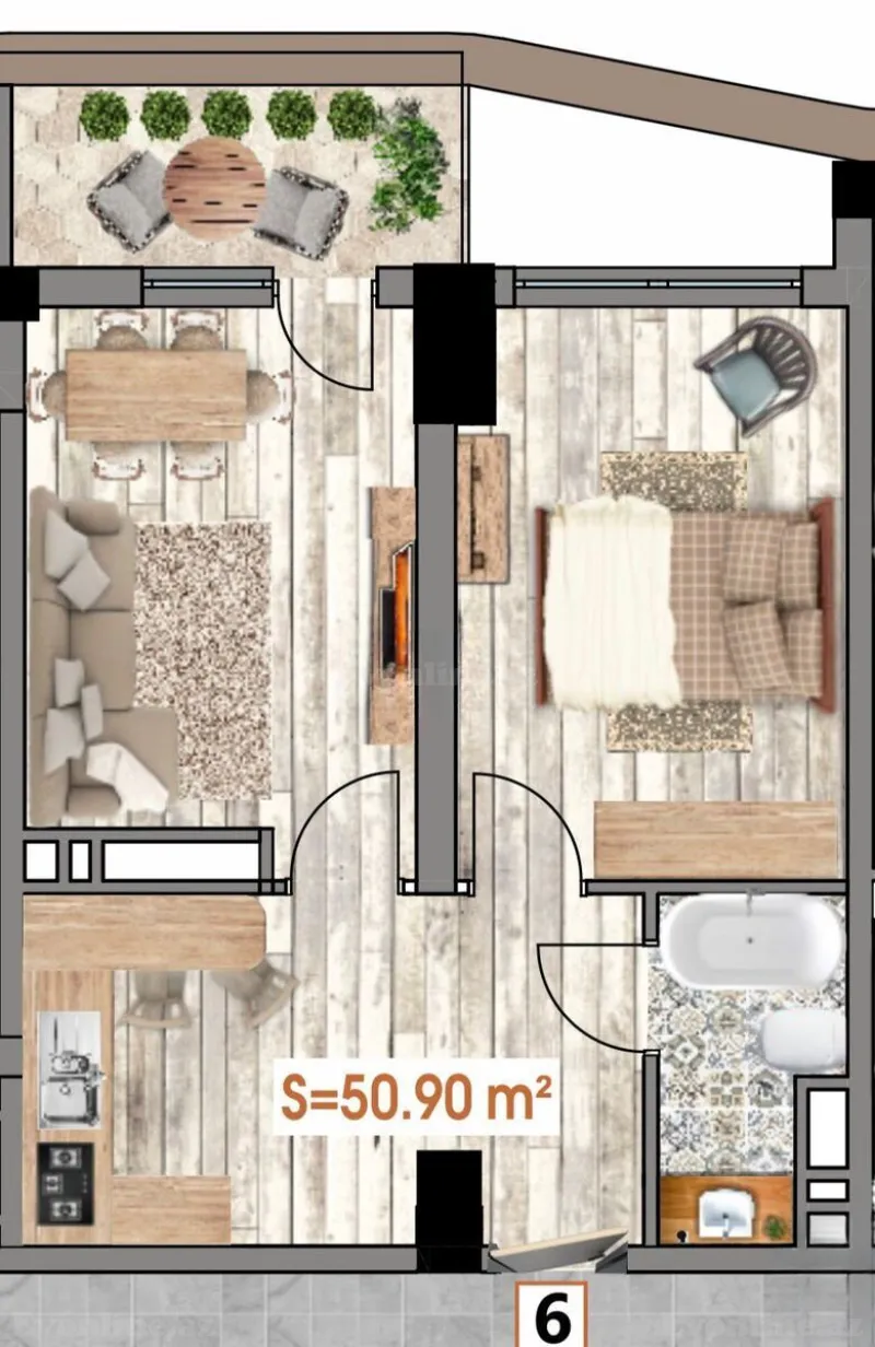 Satılır 2 otaqlı Mənzil Yeni tikili 51 m² Bakıxanov - şəkil 2