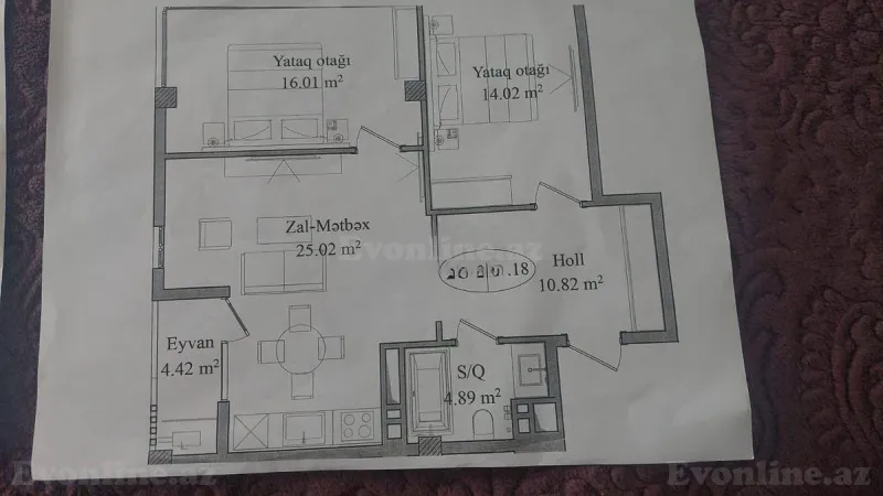 Satılır 3 otaqlı Mənzil Yeni tikili 75 m² Yasamal - şəkil 2
