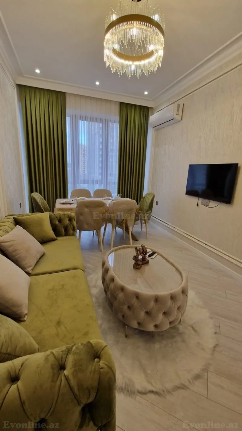 Kirayə verilir 2 otaqlı Mənzil Yeni tikili 60 m² Nərimanov r. - şəkil 2