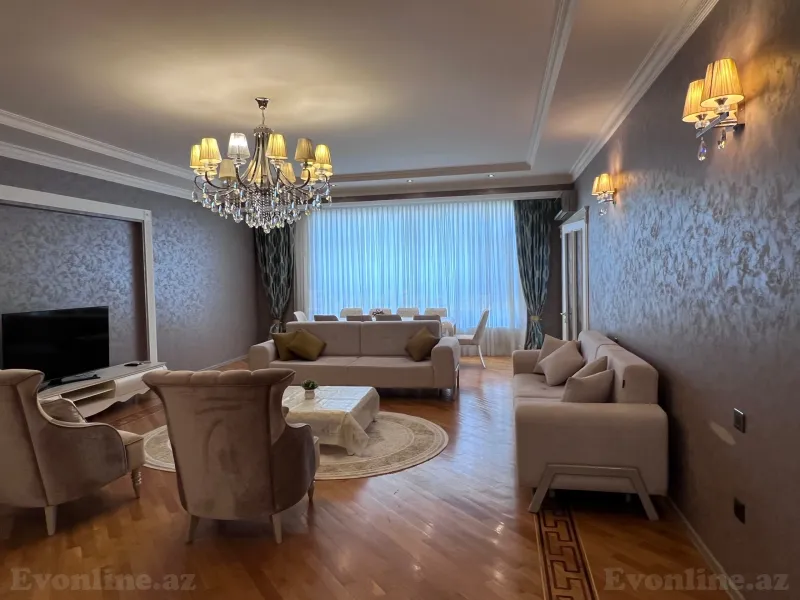 Kirayə verilir 3 otaqlı Mənzil Yeni tikili 170 m² N.Nərimanov pr. - şəkil 2