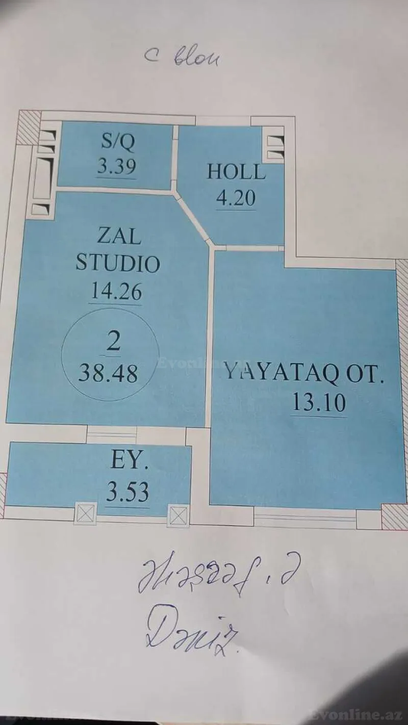 1 otaqlı yeni tikili mənzil satılır — Nərimanov r., Bakı - şəkil 3