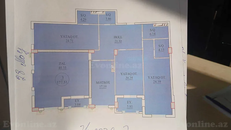 4 otaqlı yeni tikili mənzil satılır — Nərimanov r., Bakı - şəkil 3