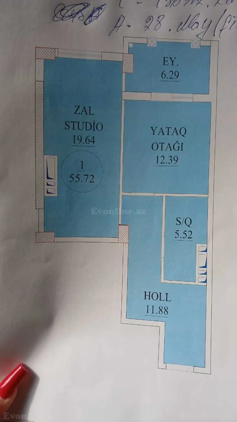 2 otaqlı yeni tikili mənzil satılır — Nərimanov r., Bakı - şəkil 4