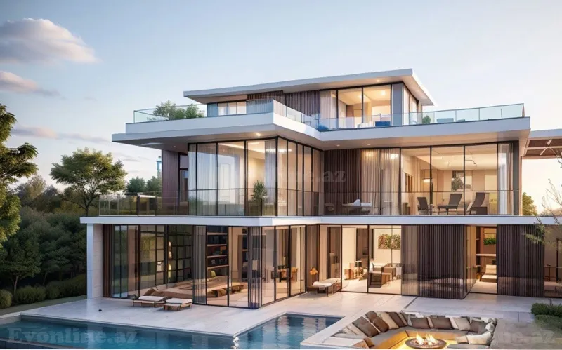 6 otaqlı həyət evi satılır — Şıxov, Bakı