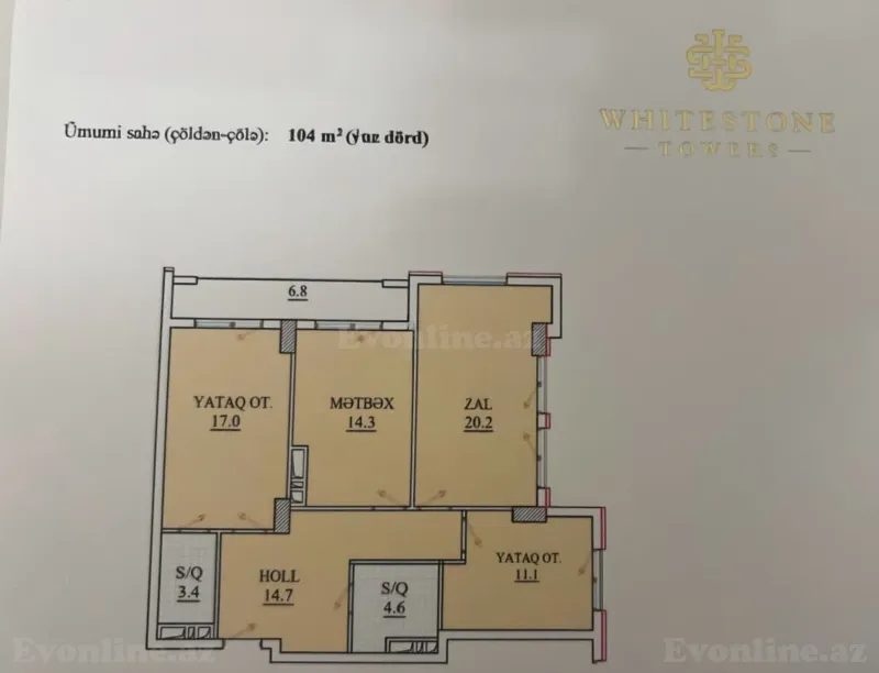 3 otaqlı yeni tikili mənzil satılır — Nəriman Nərimanov m., Bakı - şəkil 2