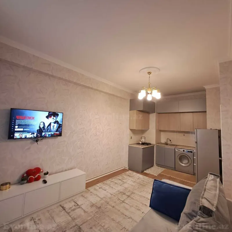 2 otaqlı yeni tikili mənzil kirayə verilir — Yeni Günəşli, Bakı - şəkil 6