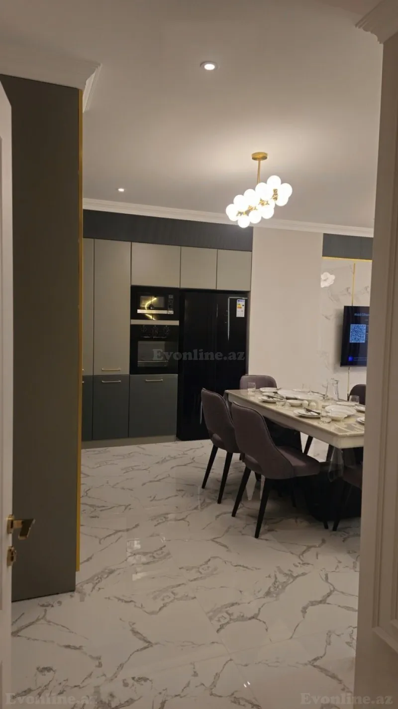 4 otaqlı yeni tikili mənzil kirayə verilir — 8 Noyabr m., Bakı - şəkil 2