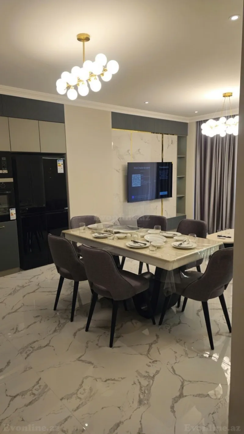 4 otaqlı yeni tikili mənzil kirayə verilir — 8 Noyabr m., Bakı - şəkil 3