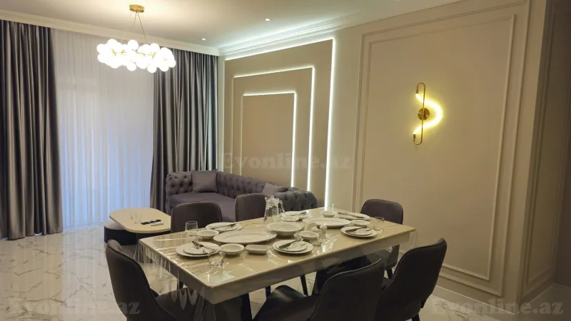 4 otaqlı yeni tikili mənzil kirayə verilir — 8 Noyabr m., Bakı - şəkil 4