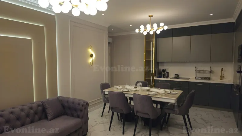 4 otaqlı yeni tikili mənzil kirayə verilir — 8 Noyabr m., Bakı - şəkil 5