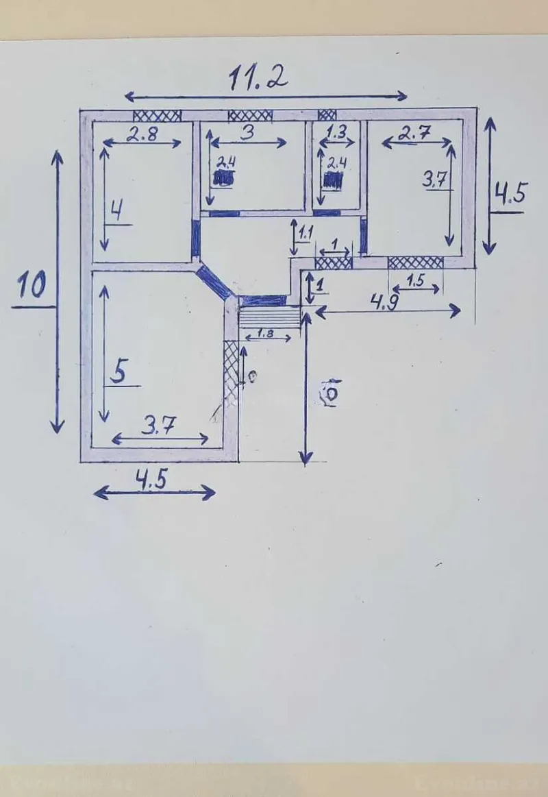 3 otaqlı həyət evi satılır — Fatmayı, Bakı - şəkil 5