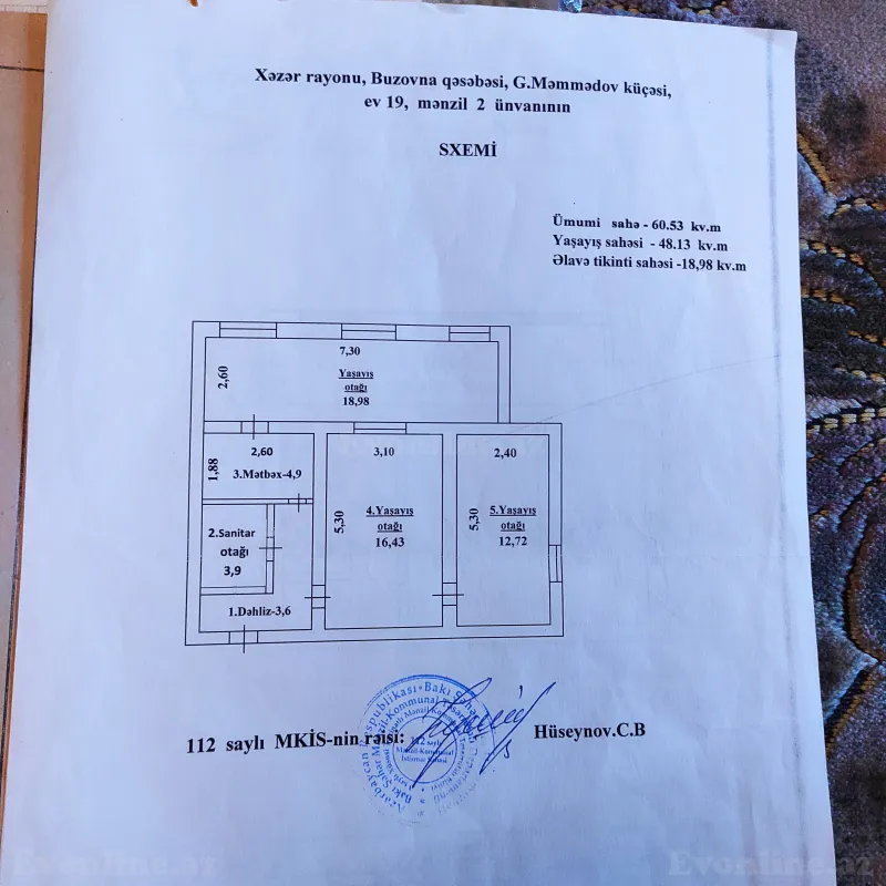 3 otaqlı köhnə tikili mənzil satılır — Buzovna, Bakı - şəkil 18